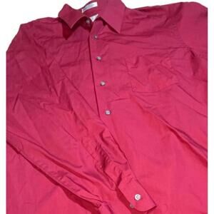 Van Heusen Regular Fit Red Long Sleeve Button Up Shirt - Men's Size 17 34/35 XL